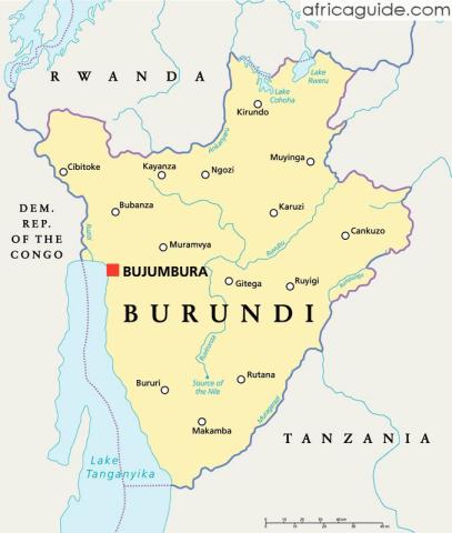 Burundi map