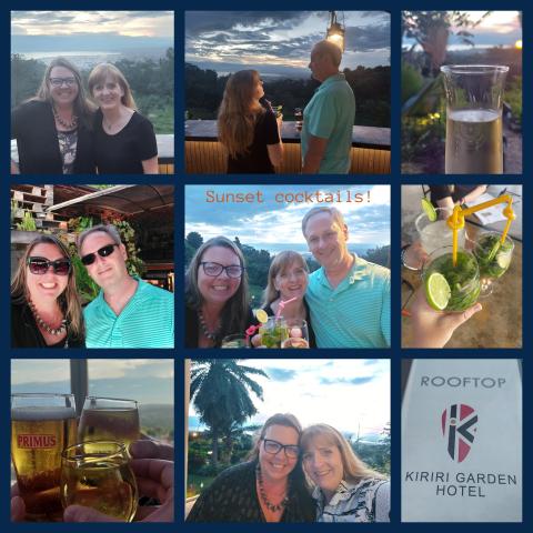 Sunset cocktails in Bujumbura collage