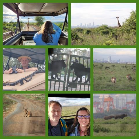 Narobi national park drive collage